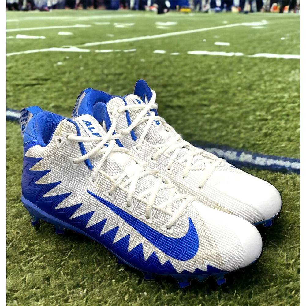 Nike Alpha Menace NFL Football Cleats Blue White 871451 Mens 11.5 Fast Ship